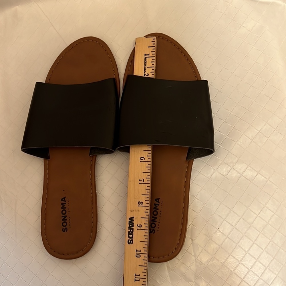 Somona Slides Black/Tan size 9/10 - Picture 4 of 5